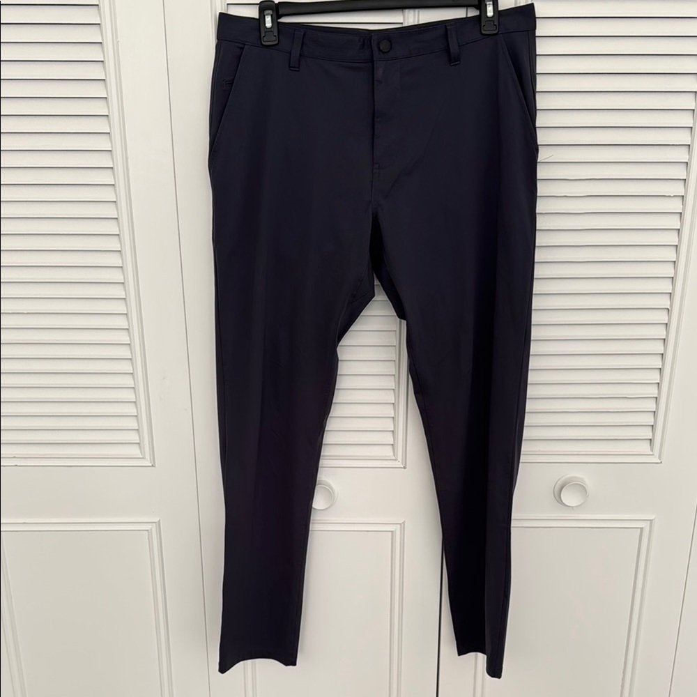 Rhône Black Commuter Slim Chino